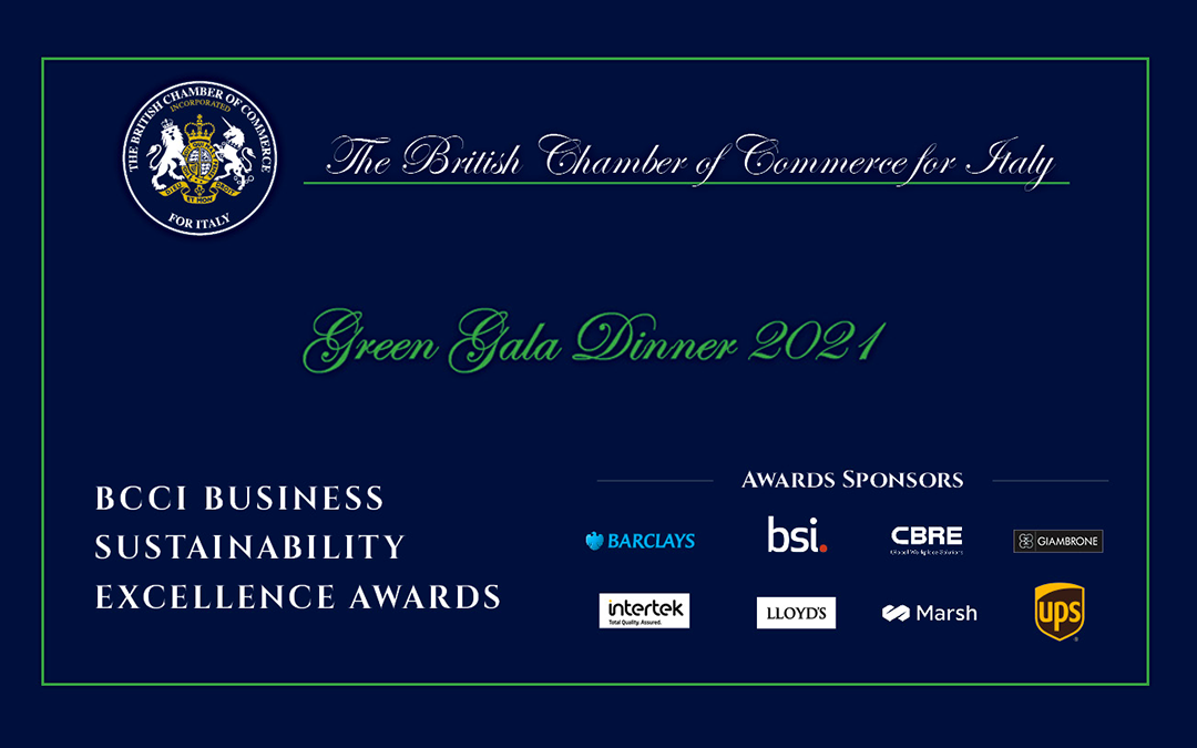 British Chamber of Commerce for Italy Green Gala 2021