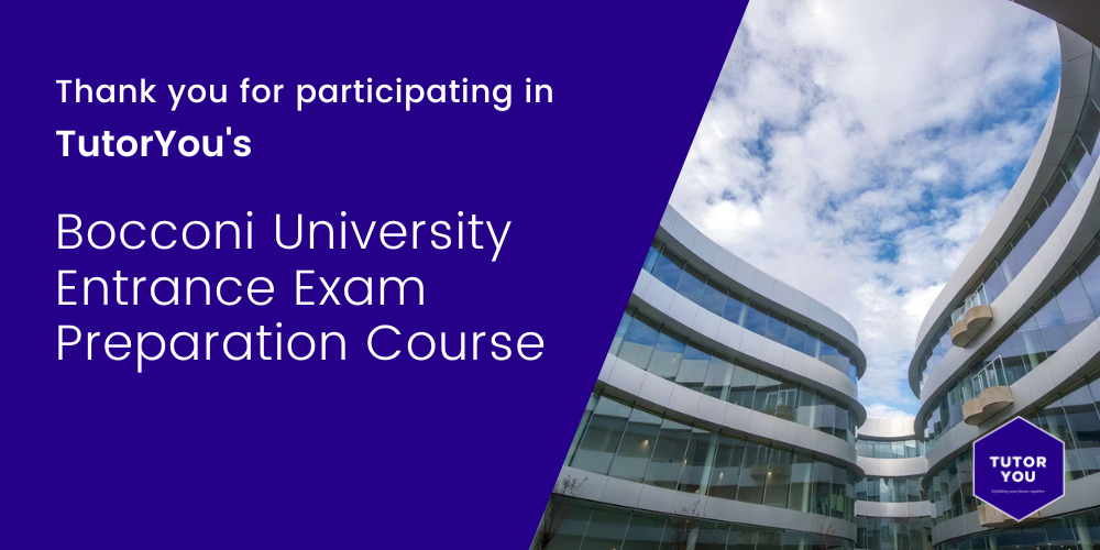 TutorYou Bocconi Entrance Exam Preparation Courses Winter 2022
