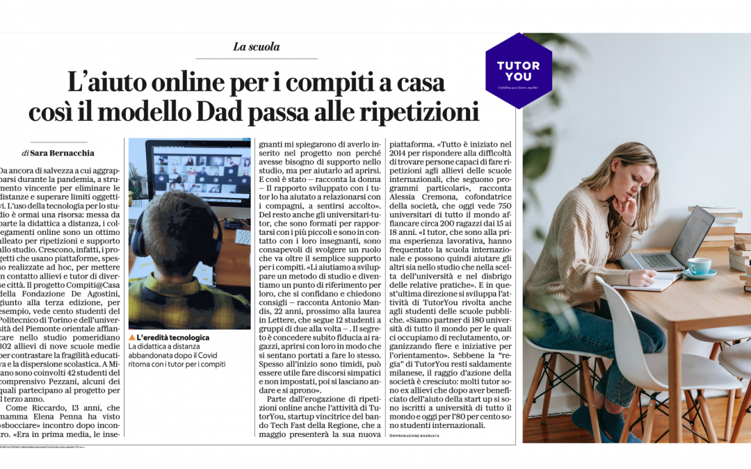 La Repubblica discusses the growth of Online Learning in Italy